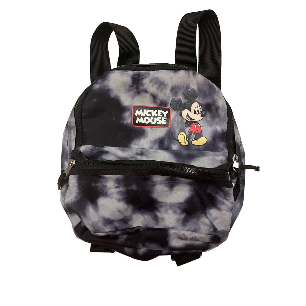 Disney Store Mickey Mouse Toddler Pre-school Black /Gray Backpack New